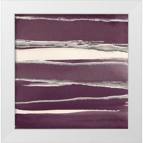 Silver Rose II Purple White Modern Wood Framed Art Print by Paschke, Chris