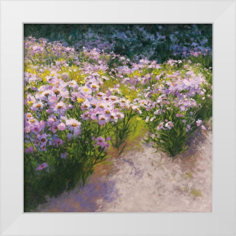 Buckhorn Aster Show White Modern Wood Framed Art Print by Novak, Shirley