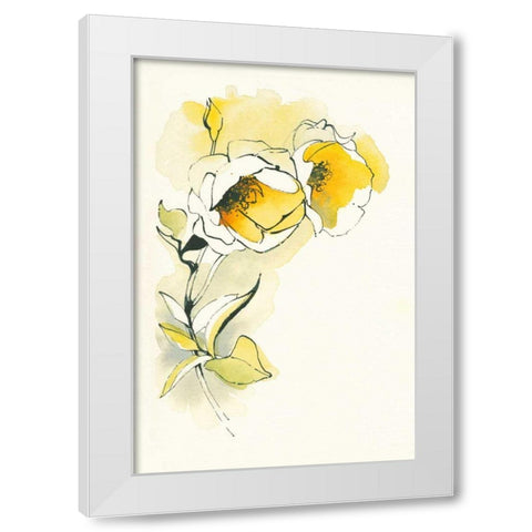 Carols Roses II White Modern Wood Framed Art Print by Novak, Shirley