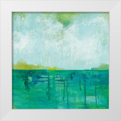 To the Shore White Modern Wood Framed Art Print by Averinos, Melissa