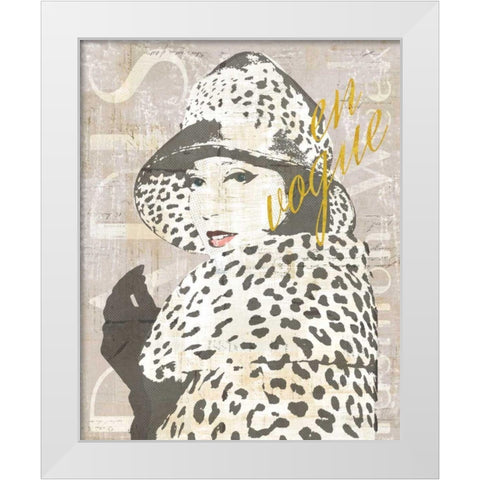 Fashion Week Paris Halftone II White Modern Wood Framed Art Print by Schlabach, Sue