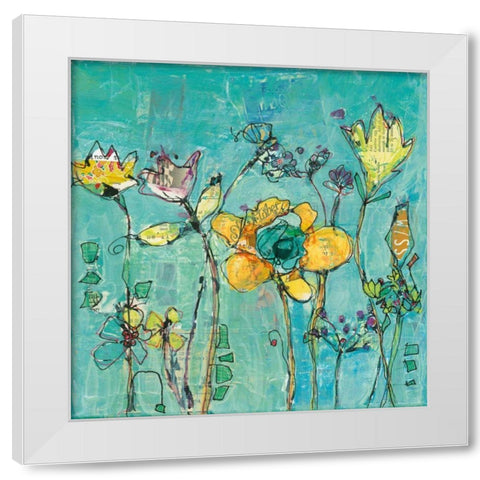 Monkey and Mommy White Modern Wood Framed Art Print by Day, Kellie