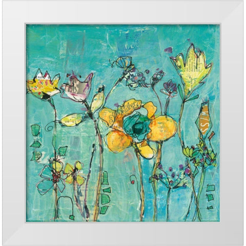 Monkey and Mommy White Modern Wood Framed Art Print by Day, Kellie