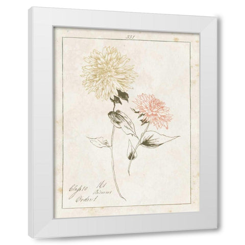 Flowers on White IV with Words White Modern Wood Framed Art Print by Wild Apple Portfolio