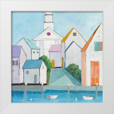 Harbor Town III no Sign White Modern Wood Framed Art Print by Adams, Phyllis