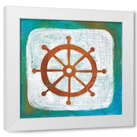 Ahoy IV Red Blue White Modern Wood Framed Art Print by Averinos, Melissa