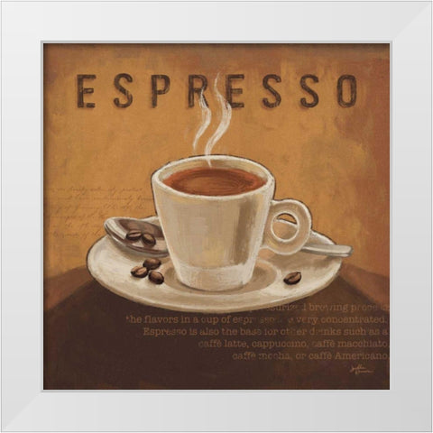 Coffee and Co III White Modern Wood Framed Art Print by Penner, Janelle