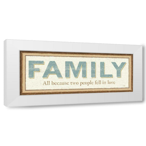 Family White Modern Wood Framed Art Print by Pela