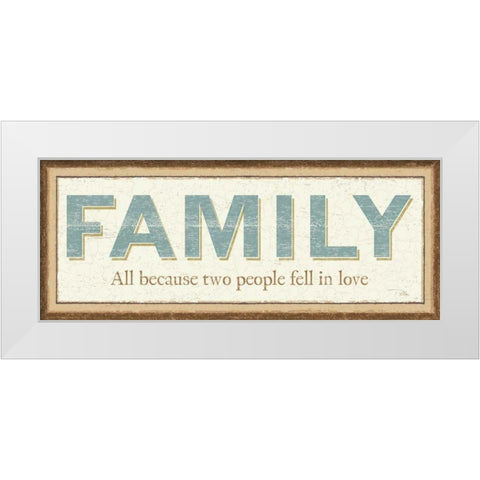 Family White Modern Wood Framed Art Print by Pela