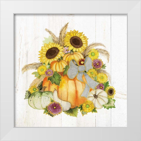 Autumn Days I Gold White Modern Wood Framed Art Print by McKenna, Kathleen Parr