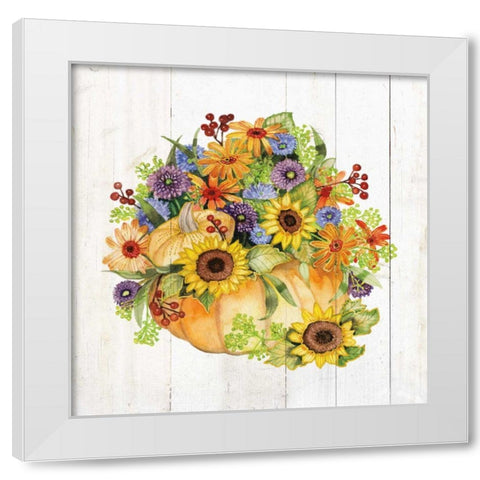 Autumn Days II Gold White Modern Wood Framed Art Print by McKenna, Kathleen Parr