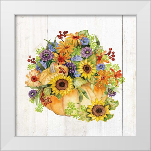 Autumn Days II Gold White Modern Wood Framed Art Print by McKenna, Kathleen Parr