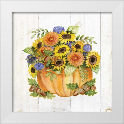 Autumn Days III Gold White Modern Wood Framed Art Print by McKenna, Kathleen Parr