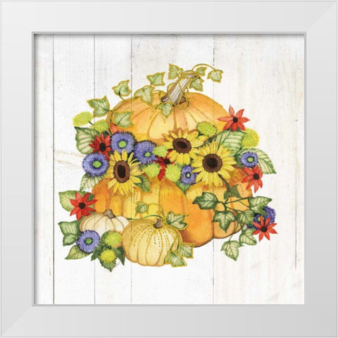 Autumn Days IV Gold White Modern Wood Framed Art Print by McKenna, Kathleen Parr