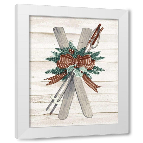 Holiday Sports on Wood IV Luxe White Modern Wood Framed Art Print by McKenna, Kathleen Parr