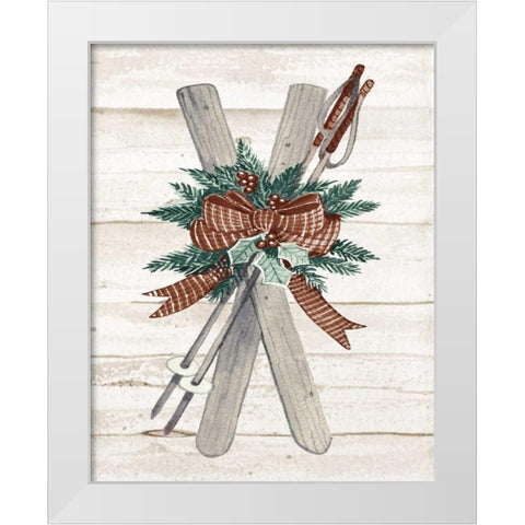 Holiday Sports on Wood IV Luxe White Modern Wood Framed Art Print by McKenna, Kathleen Parr