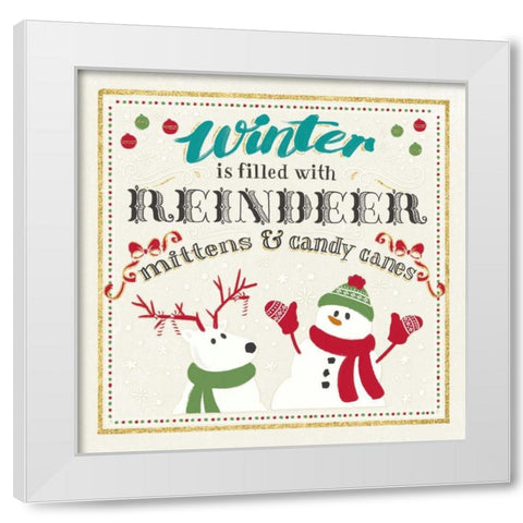 Winter Wonderland I on White White Modern Wood Framed Art Print by Penner, Janelle