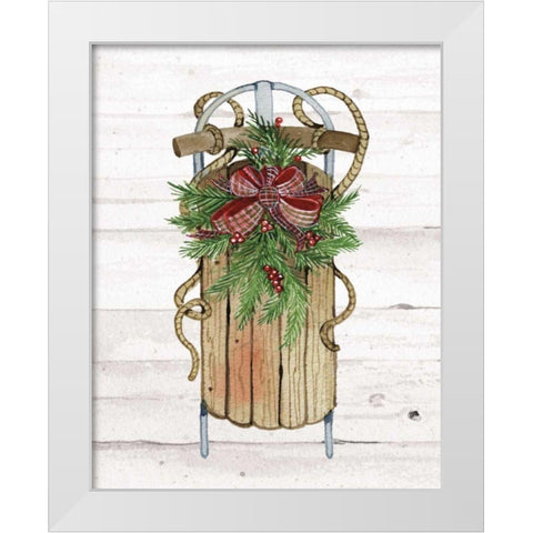 Holiday Sports II on White Wood White Modern Wood Framed Art Print by McKenna, Kathleen Parr