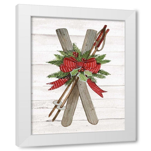 Holiday Sports IV on White Wood White Modern Wood Framed Art Print by McKenna, Kathleen Parr