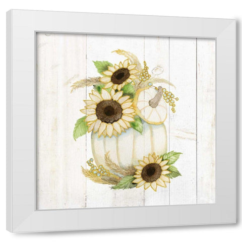 Autumn Elegance II Gold White Modern Wood Framed Art Print by McKenna, Kathleen Parr