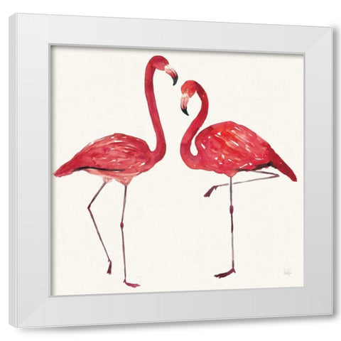 Tropical Fun Bird IV White Modern Wood Framed Art Print by Sussman, Harriet