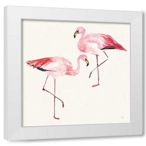 Tropical Fun Bird V White Modern Wood Framed Art Print by Sussman, Harriet