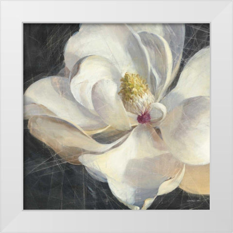 Vivid Floral IV Crop White Modern Wood Framed Art Print by Nai, Danhui