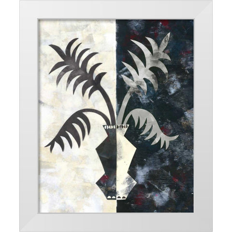 Pretty Palms II Neutral White Modern Wood Framed Art Print by Wild Apple Portfolio