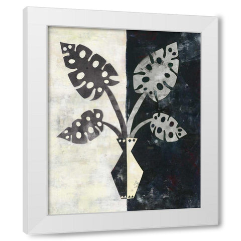 Pretty Palms III Neutral White Modern Wood Framed Art Print by Wild Apple Portfolio