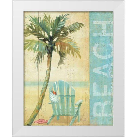 Ocean Beach I White Modern Wood Framed Art Print by Brissonnet, Daphne