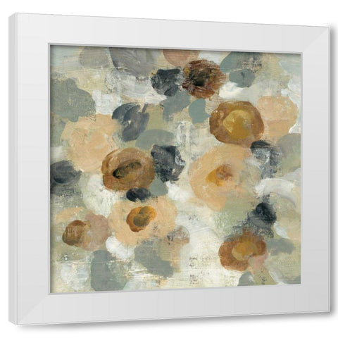 Neutral Floral Beige III White Modern Wood Framed Art Print by Vassileva, Silvia
