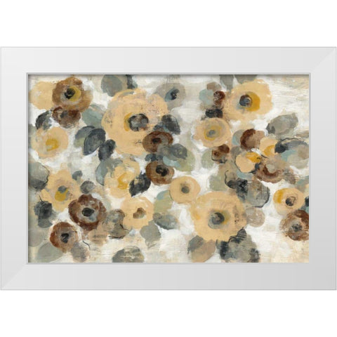 Neutral Floral Beige I White Modern Wood Framed Art Print by Vassileva, Silvia
