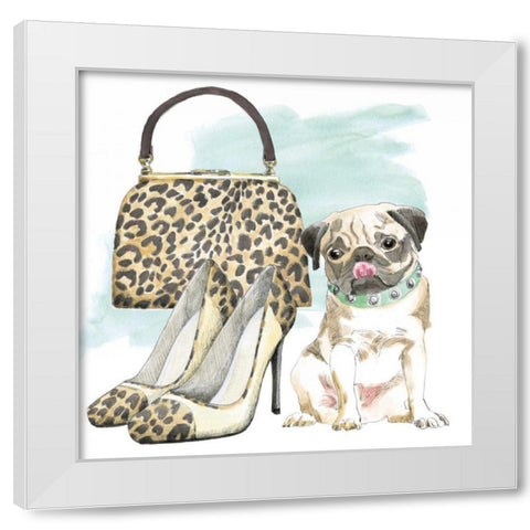 Glamour Pups IV White Modern Wood Framed Art Print by Grove, Beth