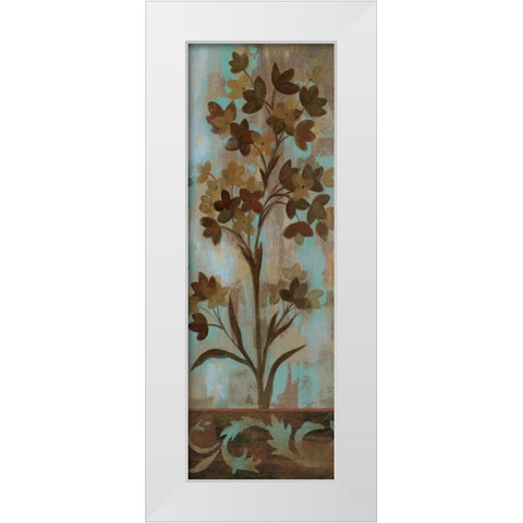 Monsoon Florals I White Modern Wood Framed Art Print by Vassileva, Silvia