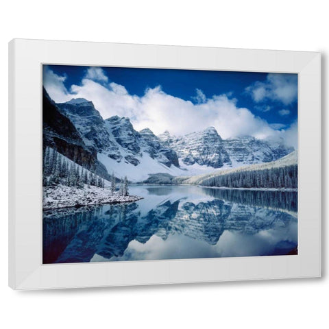 Moraine Lake White Modern Wood Framed Art Print by Audit, Lisa