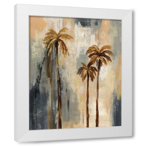 Palm Trees I White Modern Wood Framed Art Print by Vassileva, Silvia