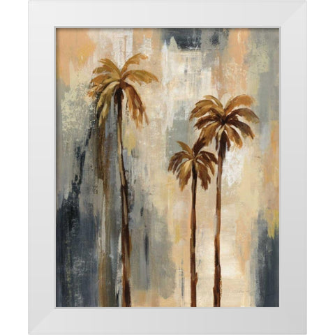 Palm Trees I White Modern Wood Framed Art Print by Vassileva, Silvia