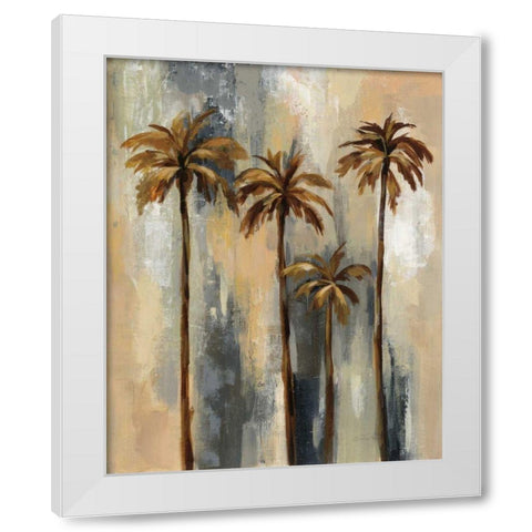 Palm Trees II White Modern Wood Framed Art Print by Vassileva, Silvia