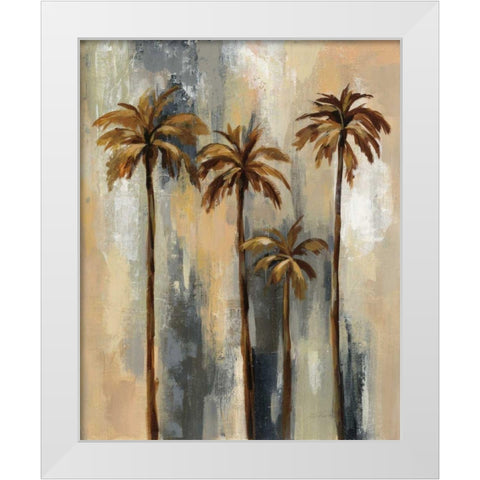 Palm Trees II White Modern Wood Framed Art Print by Vassileva, Silvia