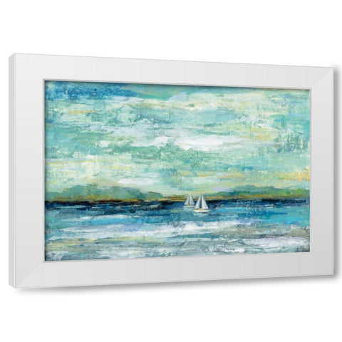 Calm Lake White Modern Wood Framed Art Print by Vassileva, Silvia