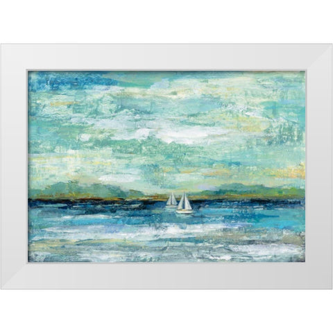 Calm Lake White Modern Wood Framed Art Print by Vassileva, Silvia