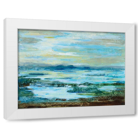 Northern Lake White Modern Wood Framed Art Print by Vassileva, Silvia