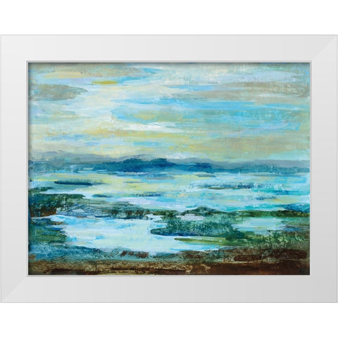 Northern Lake White Modern Wood Framed Art Print by Vassileva, Silvia