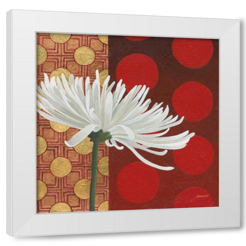Morning Chrysanthemum I White Modern Wood Framed Art Print by Lovell, Kathrine