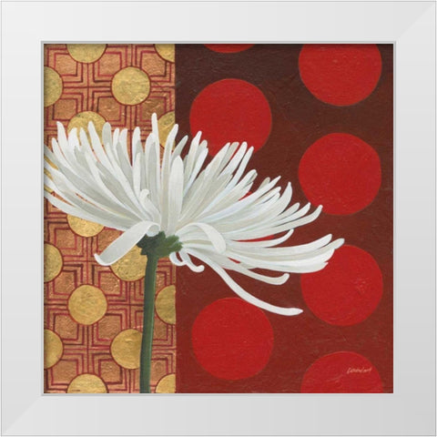 Morning Chrysanthemum I White Modern Wood Framed Art Print by Lovell, Kathrine