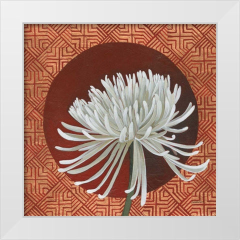 Morning Chrysanthemum III White Modern Wood Framed Art Print by Lovell, Kathrine