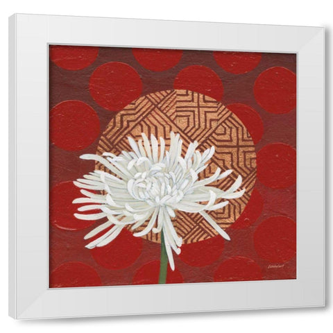 Morning Chrysanthemum IV White Modern Wood Framed Art Print by Lovell, Kathrine