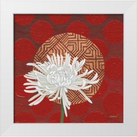 Morning Chrysanthemum IV White Modern Wood Framed Art Print by Lovell, Kathrine