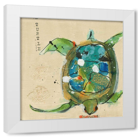 Chentes Turtle Light White Modern Wood Framed Art Print by Day, Kellie