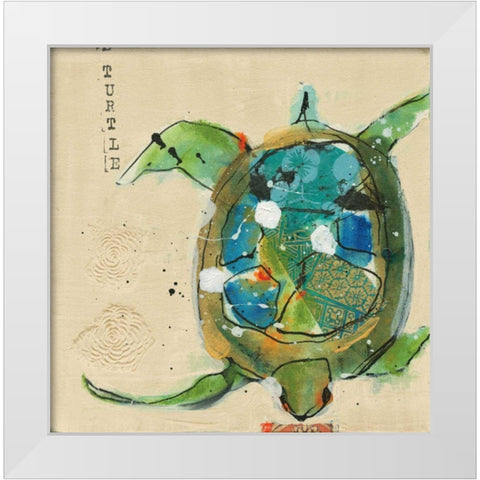 Chentes Turtle Light White Modern Wood Framed Art Print by Day, Kellie